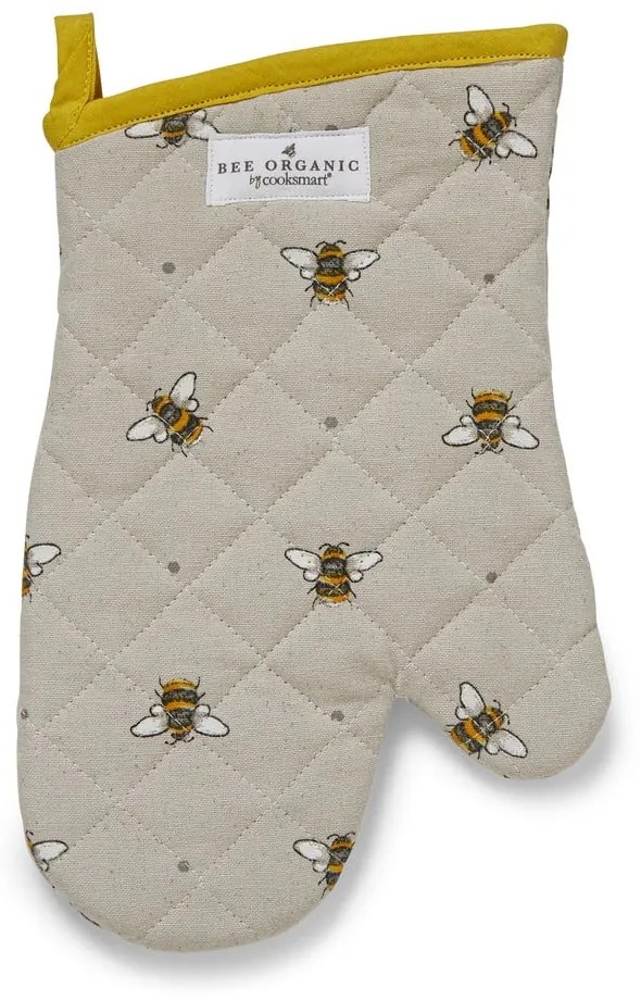 Bumble Bees bézs-sárga pamut konyhai kesztyű - Cooksmart ®