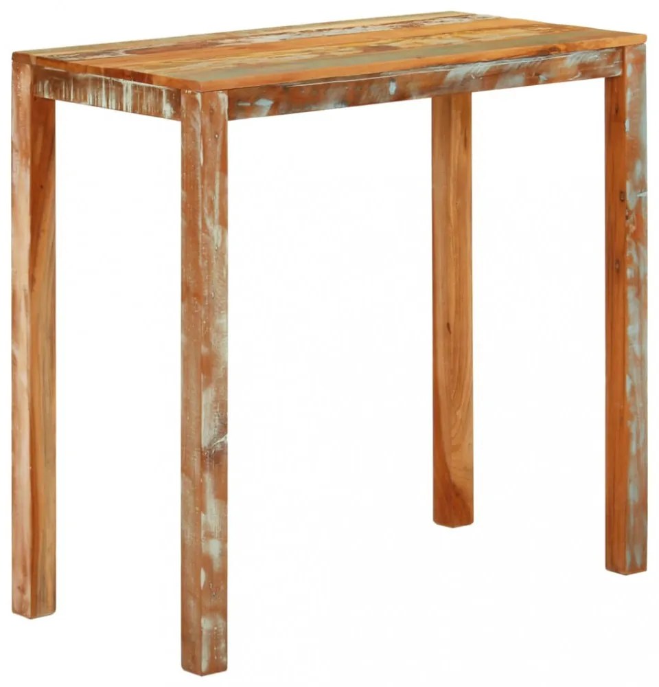 tömör újrahasznosított fa bárasztal 112 x 55 x 108 cm