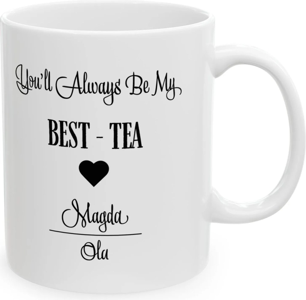 Best-tea nyomott mintás bögre személyre szabott ajándék nővére barátnőjének