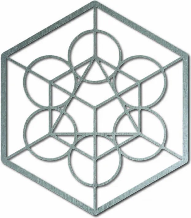 Fából készült geometriai festmény a betakarítás falán