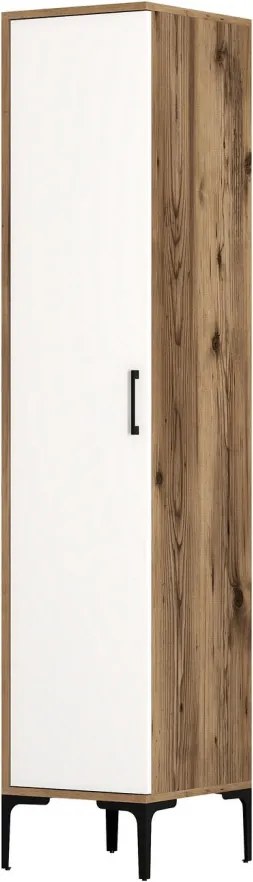 Kumsal gardróbszekrény, dió-fehér, 40 cm – TR845HCT5410