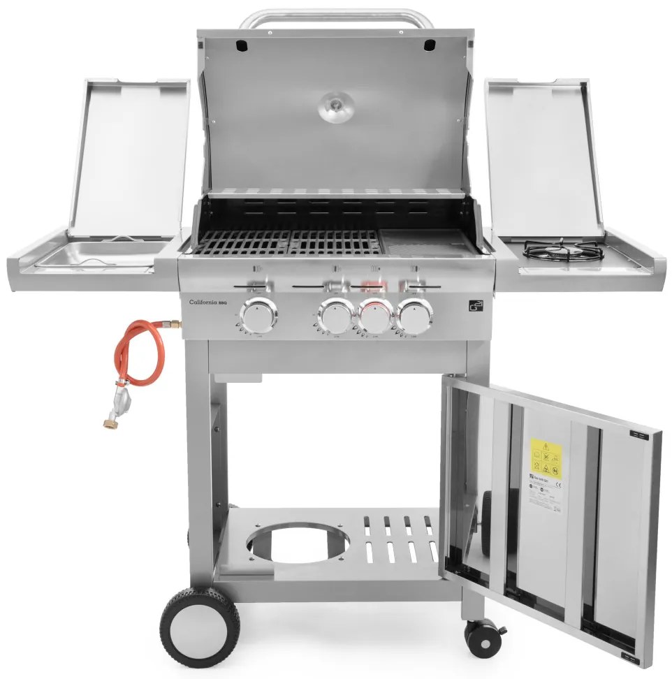 G21 California BBQ Premium line gázgrill, 4 égőfej + ajándék nyomáscsökkentő