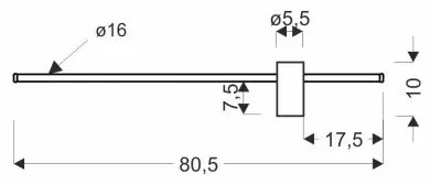 LED fali lámpatest ARIAN LED/13W/230V fekete