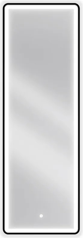 Mexen Coro 50 x 150 cm-es, LED 6000K, páramentes, fekete keretes fürdőszobai tükör - 9817-050-150-611-70