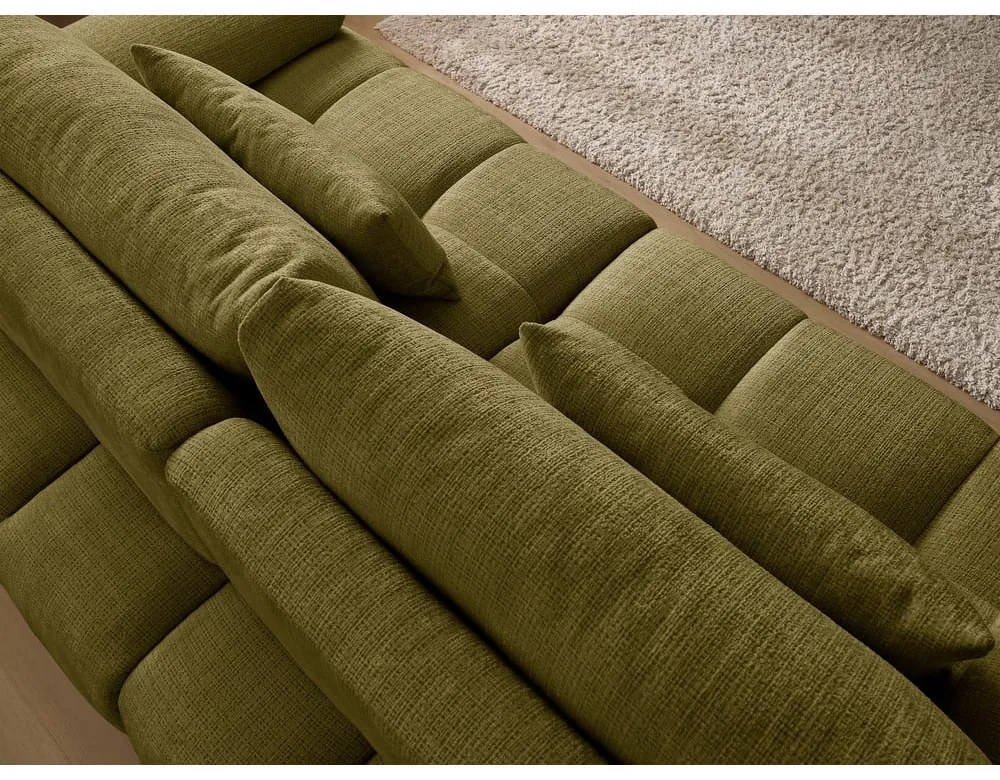 Zöld zsenília kanapé 264 cm Ivane – Bobochic Paris