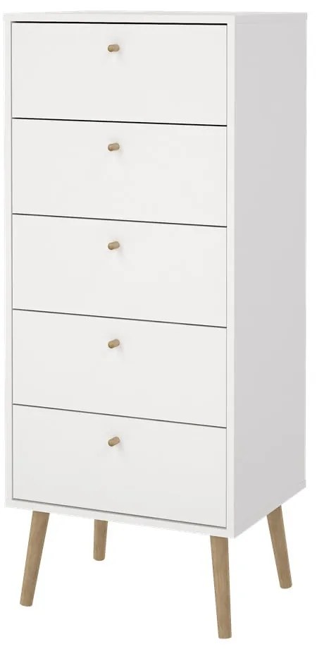 Fehér magas komód 50x120 cm Bodo – Tvilum