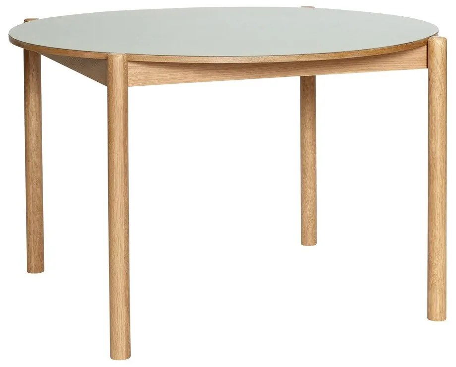 Tölgyfa kerek étkezőasztal ø 115 cm Oblique – Hübsch