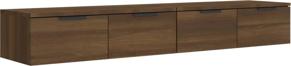 vidaXL 2 db barna tölgyszínű szerelt fa fali szekrény 68x30x20 cm