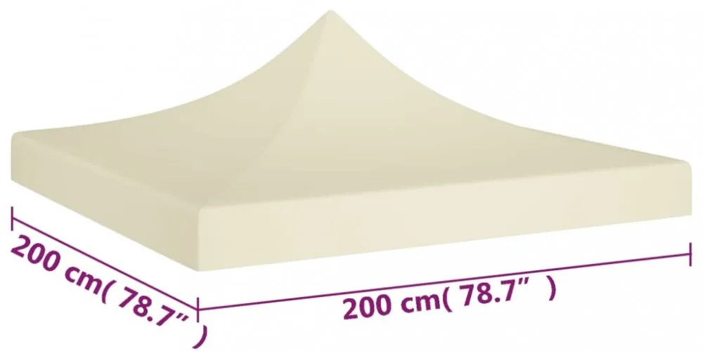 krémszínű tető partisátorhoz 2 x 2 m 270 g/m²