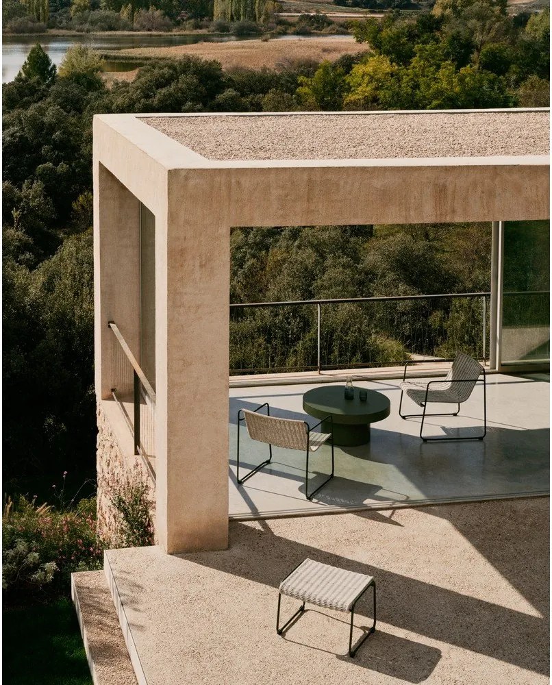 Szürkészöld kerti puff Maurina – Kave Home