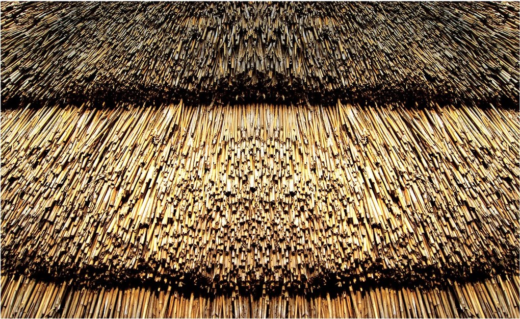 Fotótapéta Szalma tető rusztikus természetes habcsók 200x140 +ragasztó