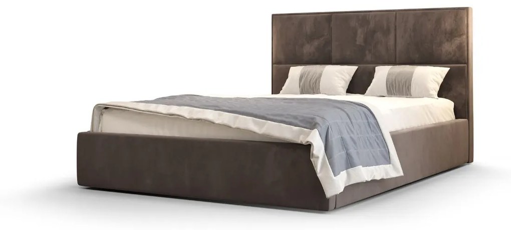 VELGA kárpitozott ágy matraccal, 90x200, monolith 15