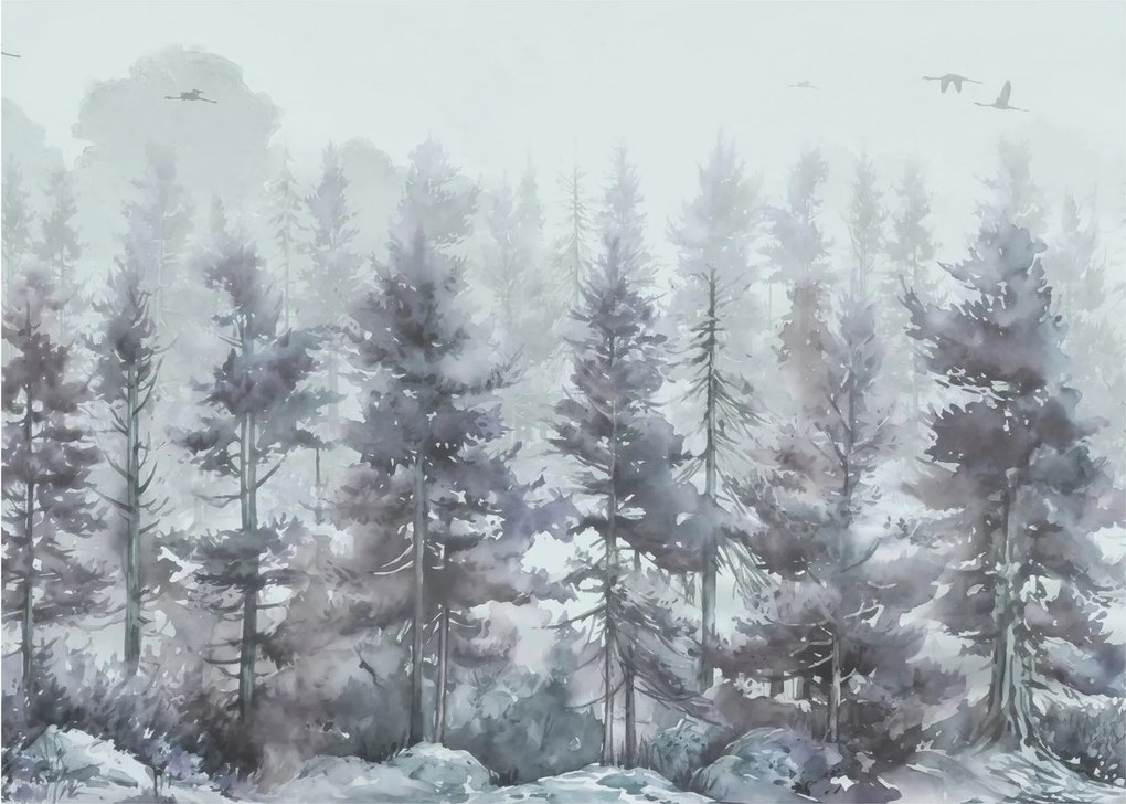 Kép - Fenyőerdő II., akvárium (70x50 cm)