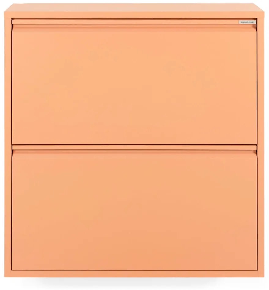 Lazacszínű fém billenő ajtós cipőtartó 75x77,5x22,5 cm Billy – Spinder Design