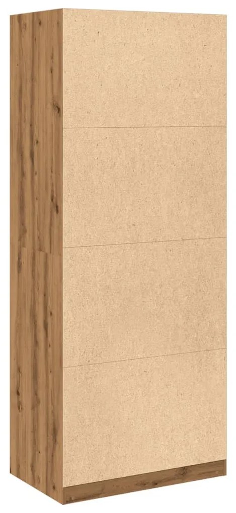 vidaXL kézműves tölgy színű szerelt fa ruhásszekrény 80 x 50 x 200 cm