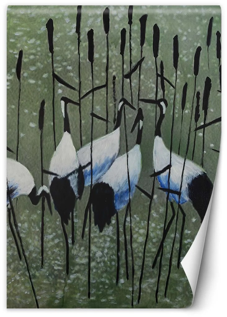 Gario Fotótapéta Kócsagok a réten Anyag: Vlies, Méret: 150 x 210 cm