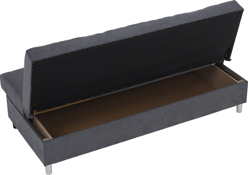 Kihúzható kanapé, szürke, ALADA