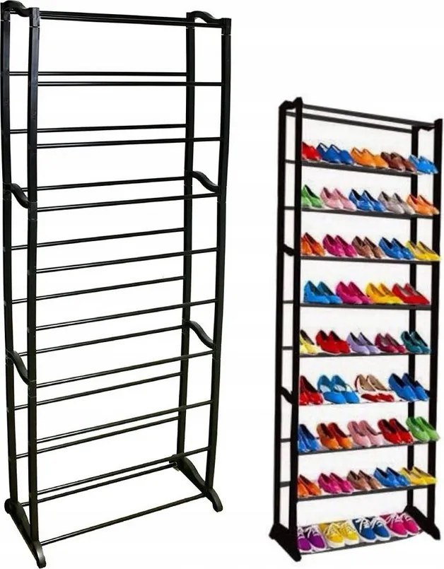 Cipőtartó Polc Fém 30 Pár Szekrény Polc