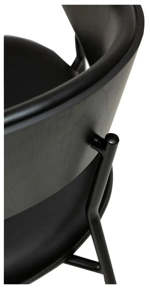 Matt fekete karfás étkezőfotel Crib – DAN-FORM Denmark