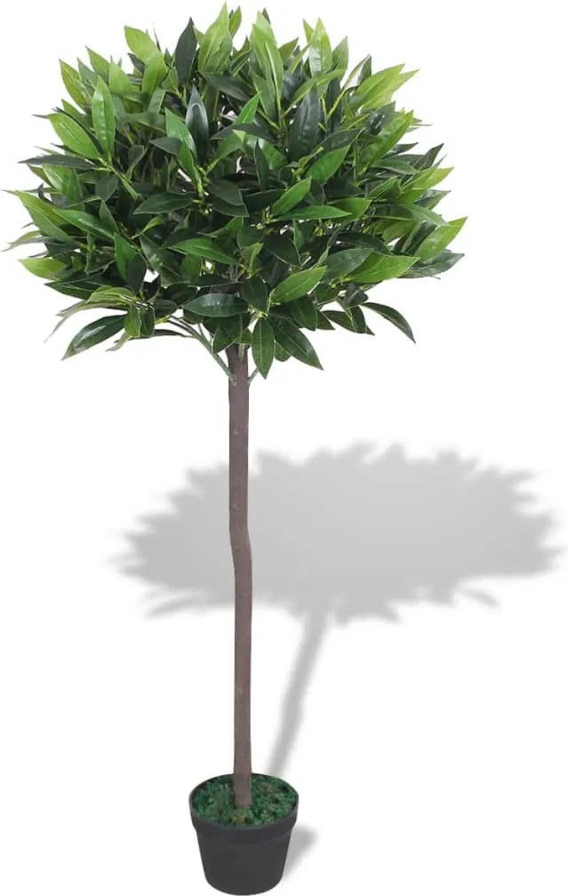 vidaXL műbabérfa virágcseréppel 125 cm zöld