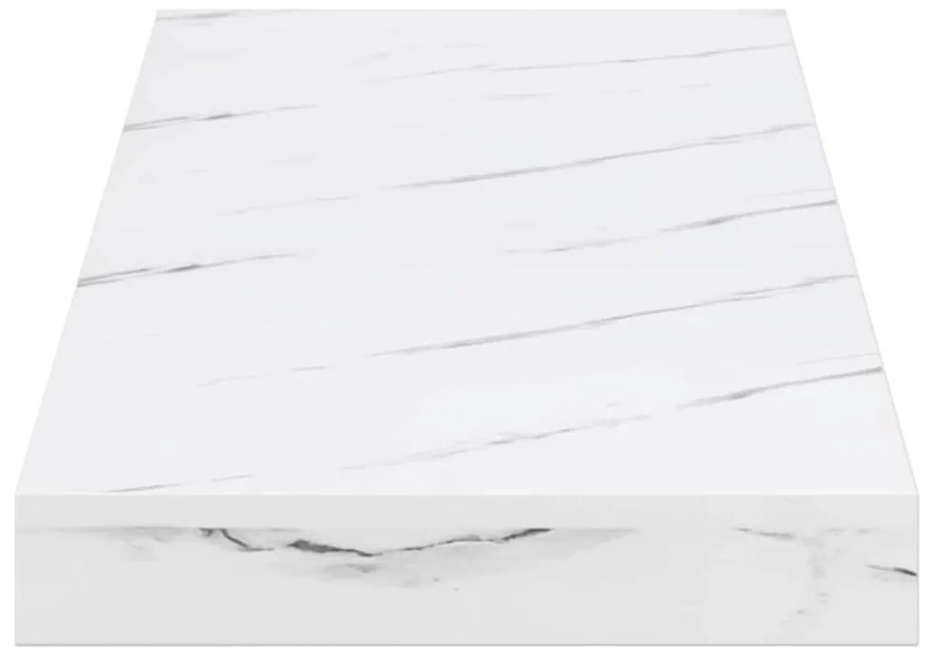 Falpolc tárolóval 2 pcs Fehér márvány 60 x 23,5 x 4 cm Faanyag