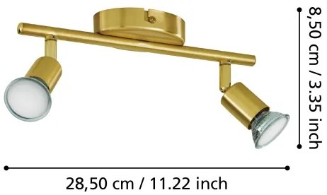 Eglo 33185 - LED Spotlámpa BUZZ-LED 2xGU10/2,8W/230V 3000K arany