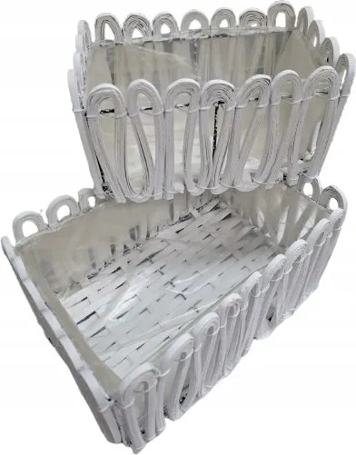 2x Fonott Kosár Alap Virágtartó Fedél Virágdekorációhoz