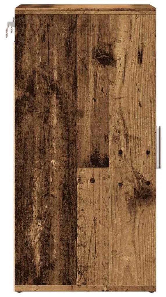 antik fa színű szerelt fa cipősszekrény 32 x 35 x 70 cm