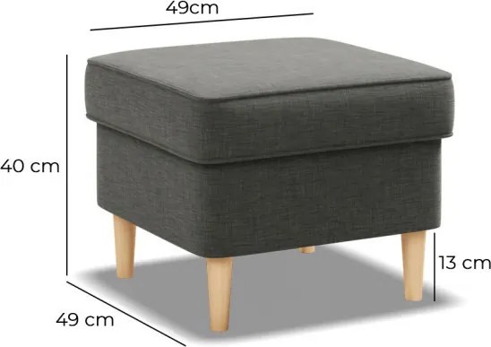 Uszak lábtartó, fonott, fekete