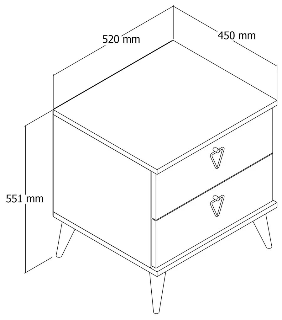 Versa-Ce White éjjeliszekrény