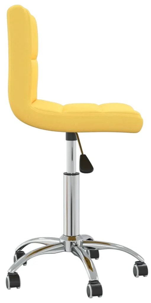 mustársárga szövetborítású forgó étkezőszék