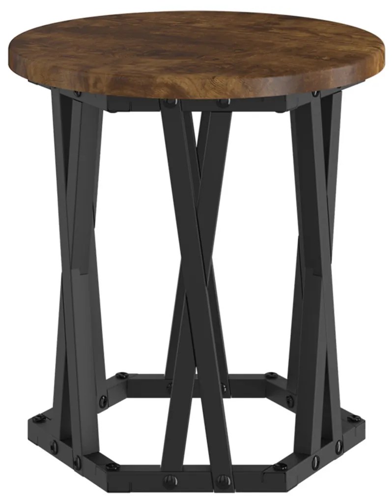 Fészek oldalsó asztal 3 pcs Füstölt tölgy 53 x 53 x 40 cm