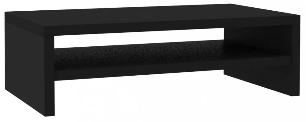 fekete szerelt fa monitorállvány 42 x 24 x 13 cm