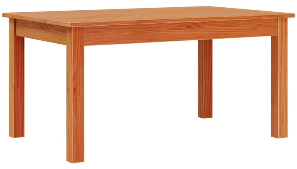 viaszbarna tömör fenyőfa dohányzóasztal 80 x 50 x 40 cm