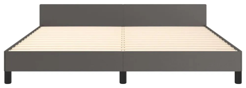 szürke ágykeret fejtámlával matrac nélkül 180x200 cm