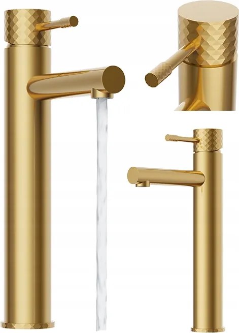 Álló mosdó csaptelep magas fürdőszoba brushed gold csaptelep Glami