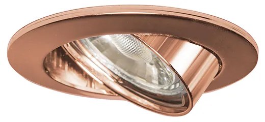 6 darabos, kerek, süllyesztett, dönthető réz spotlámpa szett - Edu