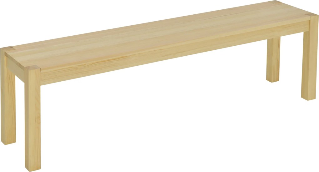 HOMCOM 3-Fős Fa Pad Vidéki Stílusú Konyhapad Nappalihoz, Konyhához, Előszobához, Fenyőfából, Maximum 330 kg Teherbírással, 150 x 33 x 45 cm, Természet