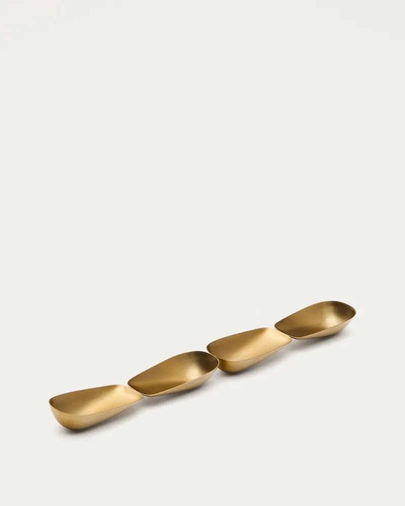 Aranyszínű rozsdamentes acél szervírozó tálka Aruc – Kave Home