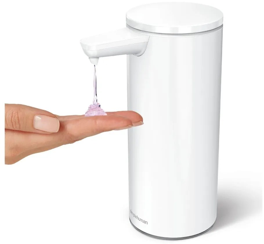Fehér automata fém szappanadagoló 266 ml – simplehuman