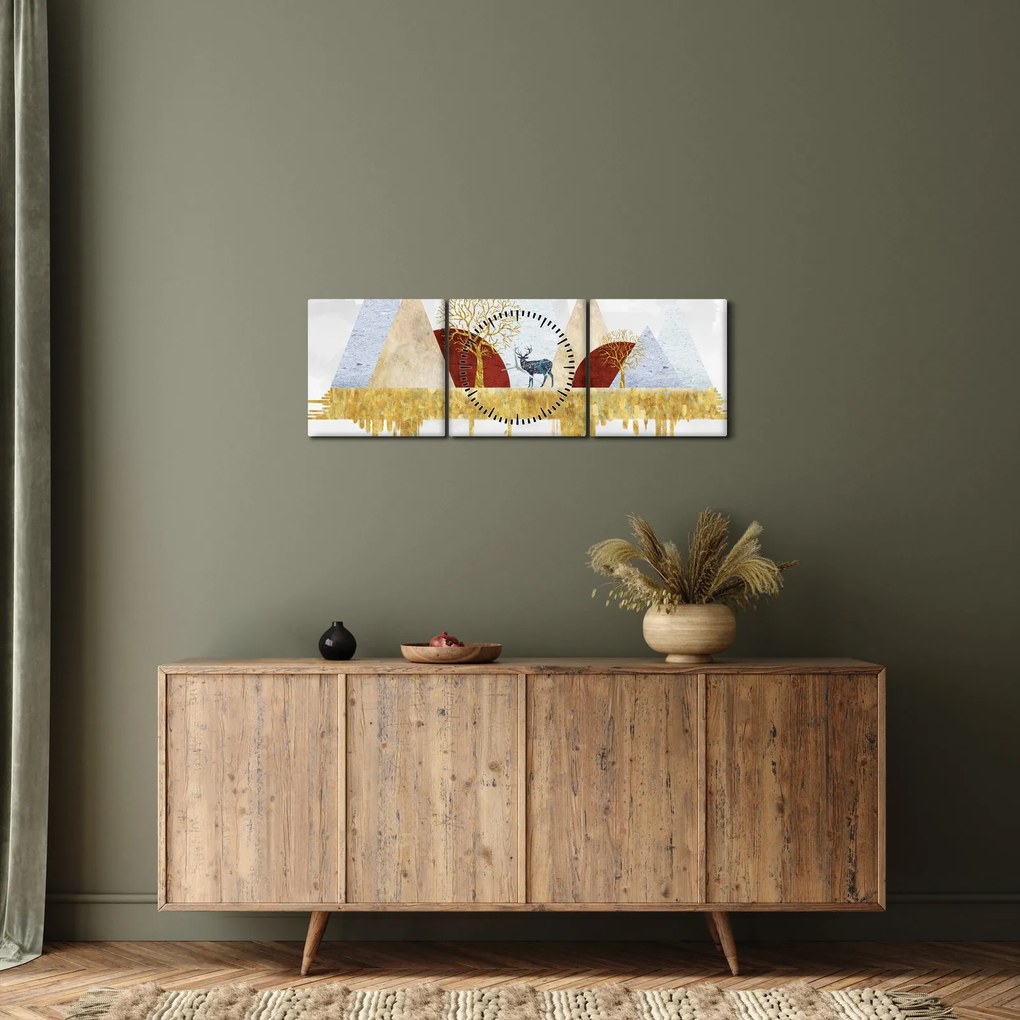 Kép - Dekoráció (órával) (90x30 cm)