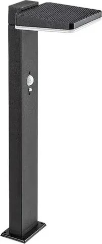 Lasset kültéri napelemes lámpa 4,4w 200lm ip54 fekete 50cm magas mozgásérzékelő fényérzékelő