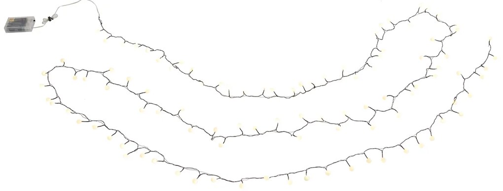 Karácsonyi fényfüzér zöld, 100 LED-del, fehér, 5m, IP44 - Dasher