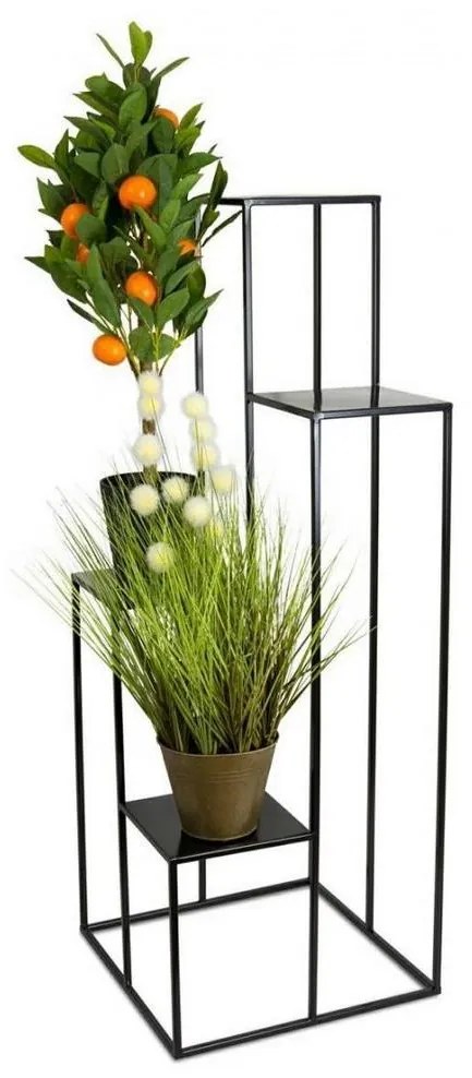 Virágállvány 100x40 cm fekete