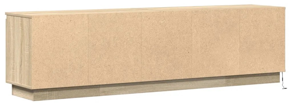 LED világítású TV szekrény Sonoma tölgy 180x38x49 cm Mérnöki fa