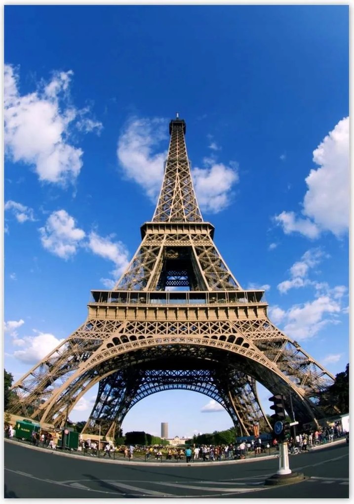 Poszterek 70x100 Eiffel-torony az égbolttal