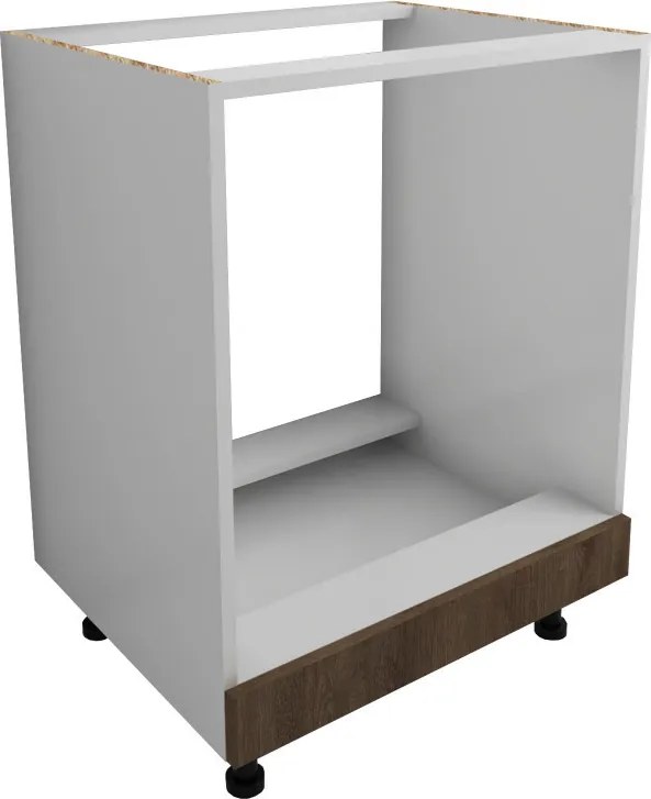 Benita Beépíthető konyhaszekrény Bronz Tölgy-Fehér 60x50x80 cm