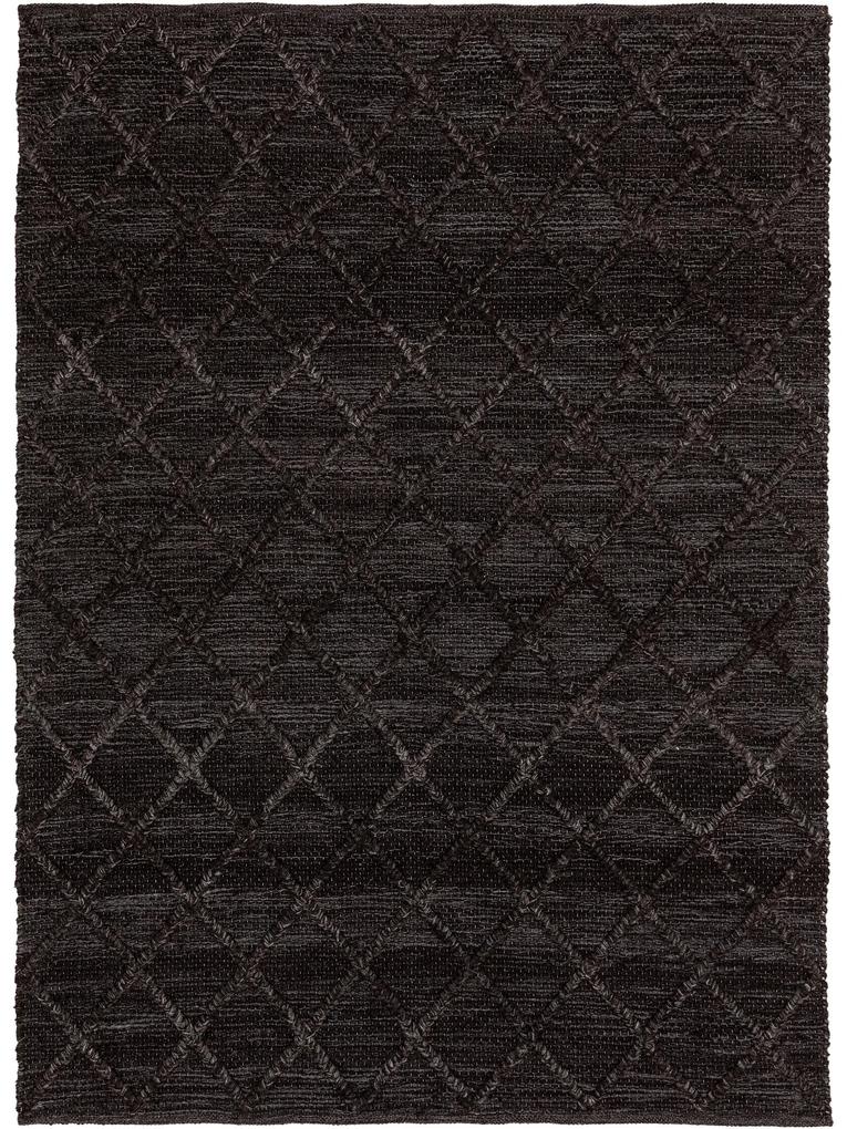 Wool rug Jake Charcoal 80x150 cm