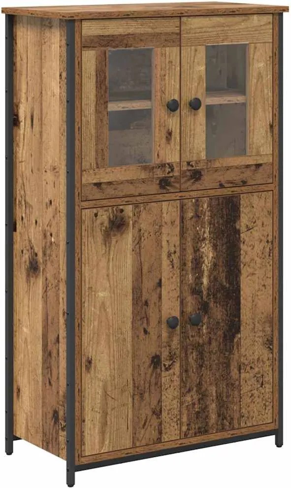 vidaXL Magasfiú Öreg fa 62 x 32 x 106,5 cm Faanyag