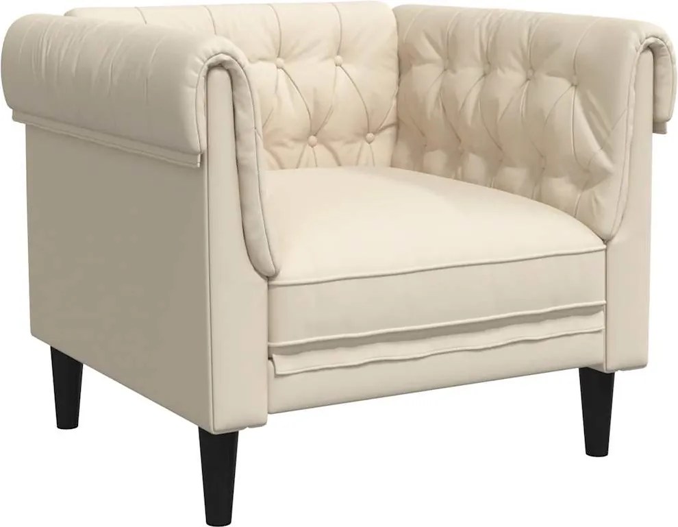 vidaXL vászon Chesterfield kanapé